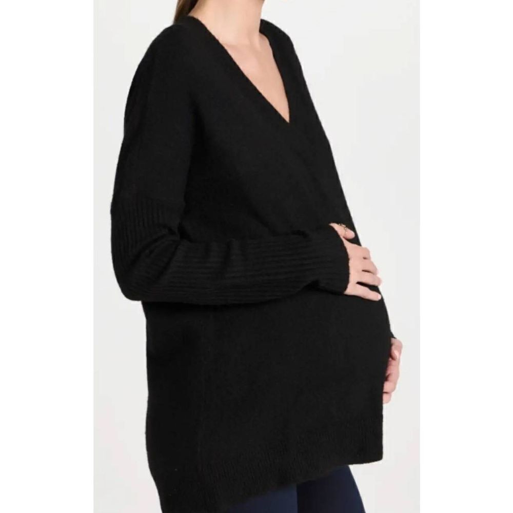 HATCH The Eva V Neck Black Sweater sz 0 (XS)